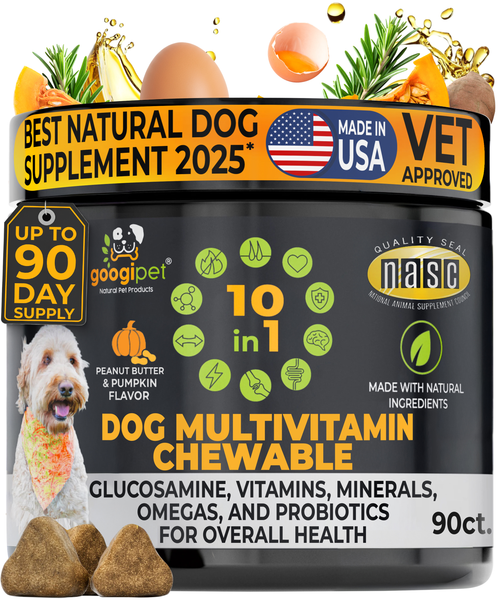 10 in 1 Multivitamin Chews for Dogs (Peanut Butter & Pumpkin Flavor) - gocyberbiz.com