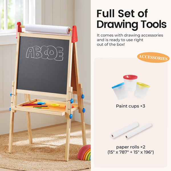 Tiny Land® 3-in-1 Art Easel for Kids - gocyberbiz.com