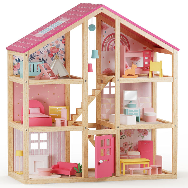 Tiny Land® Sweetwood Love Dollhouse without Dolls - gocyberbiz.com