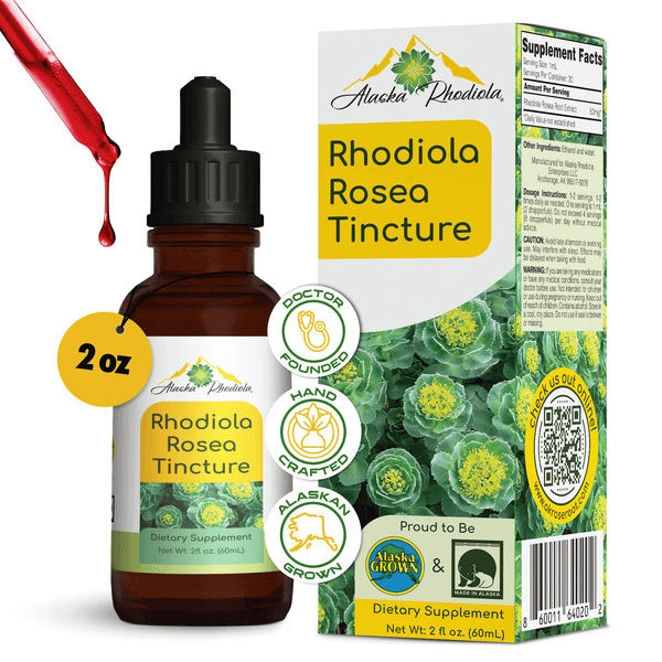 Rhodiola Rosea Tincture – Natural Stress & Energy Support (2 oz) - gocyberbiz.com