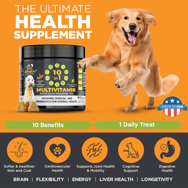10 in 1 Multivitamin Chews for Dogs (Chicken Flavor) - gocyberbiz.com