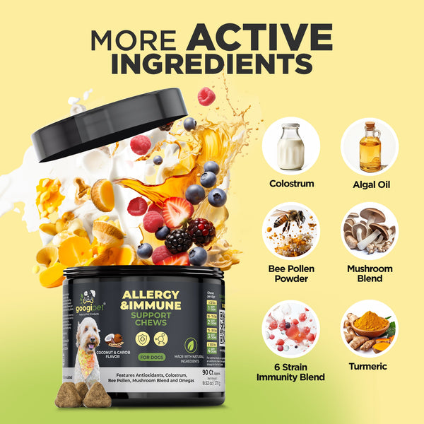 Allergy & Immune Support Chews for Dogs (Coconut & Carob Flavor) - gocyberbiz.com