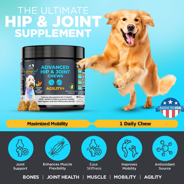 Agility+ Advanced Hip and Joint Chews for Dogs - gocyberbiz.com