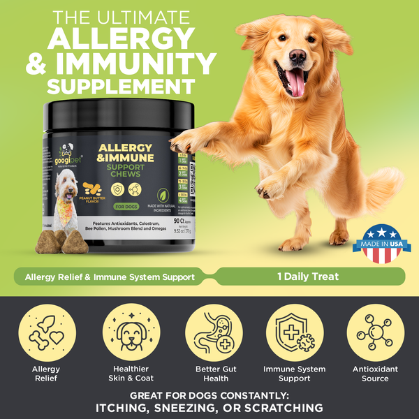Allergy & Immune Support Chews for Dogs (Peanut Butter Flavor) - gocyberbiz.com