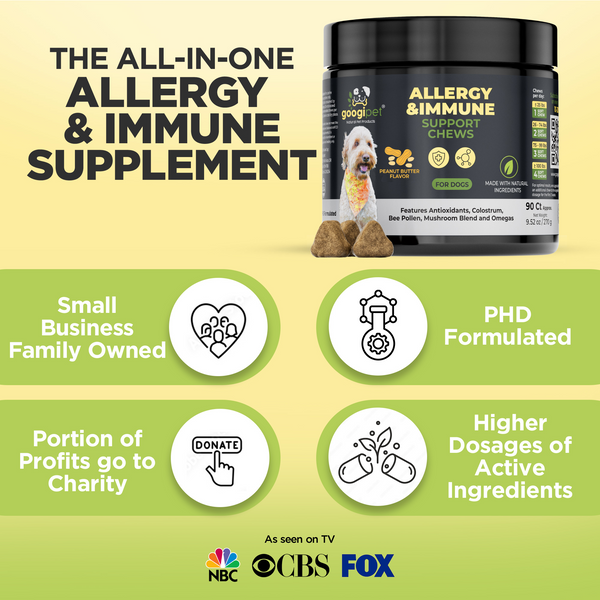 Allergy & Immune Support Chews for Dogs (Peanut Butter Flavor) - gocyberbiz.com