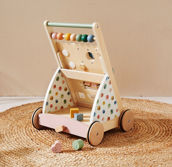 Tiny Land® Versatile Natural Wooden Baby Walker - gocyberbiz.com