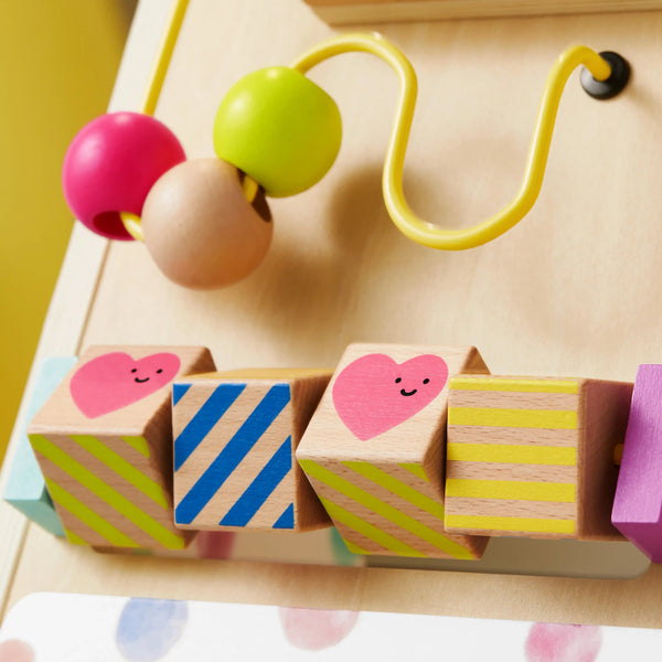 Tiny Land® Premium Natural Wooden Activity Walker - gocyberbiz.com
