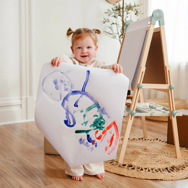 Tiny Land® Magnitales Easel for Kids - Green - gocyberbiz.com