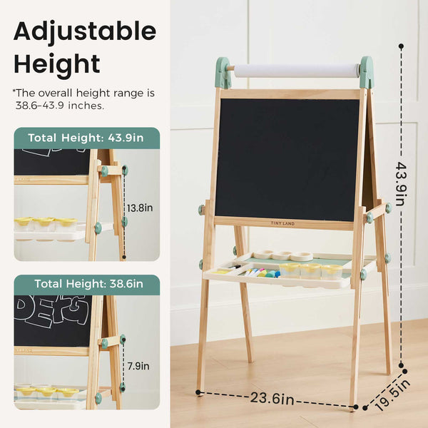 Tiny Land® Magnitales Easel for Kids - Green - gocyberbiz.com