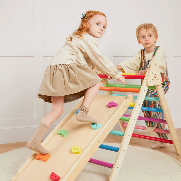 Tiny Land® 7-in-1 Rainbow Climbing Set - gocyberbiz.com
