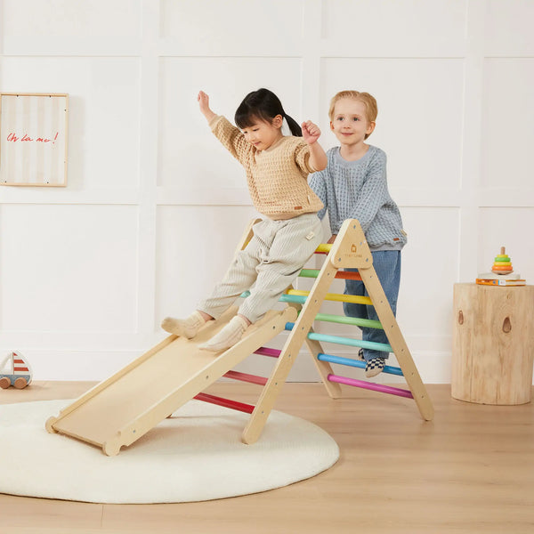 Tiny Land® 7-in-1 Rainbow Climbing Set - gocyberbiz.com