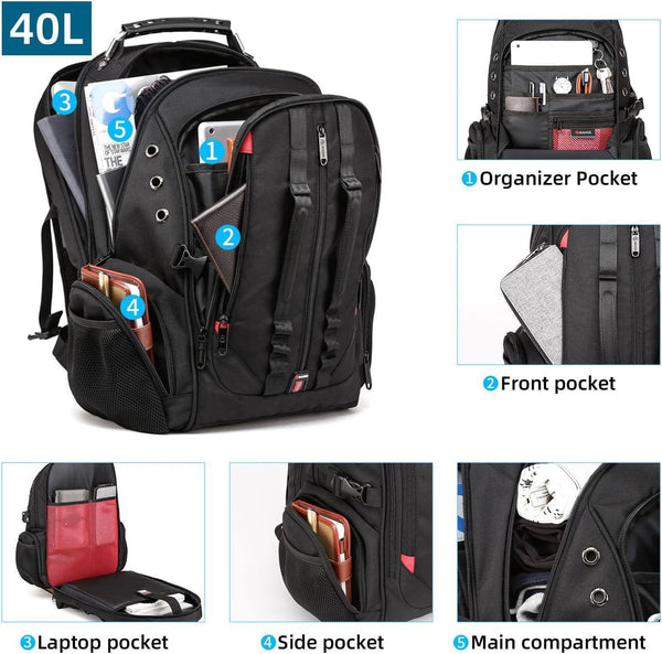 Men’s Oxford Backpack – TSA-Ready Travel Secure Anti-Theft - gocyberbiz.com