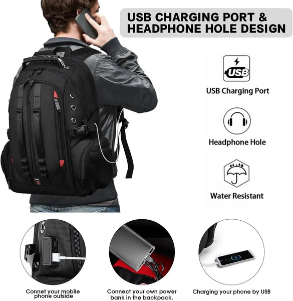 Men’s Oxford Backpack – TSA-Ready Travel Secure Anti-Theft - gocyberbiz.com