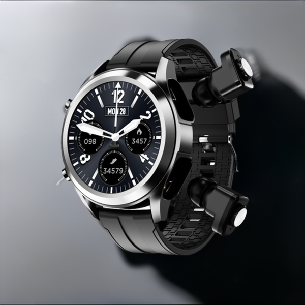 2 In 1 In-Ear Wireless Stereo Earbuds  Blue-tooth Headset Bracelet Tws Smart Watch - gocyberbiz.com