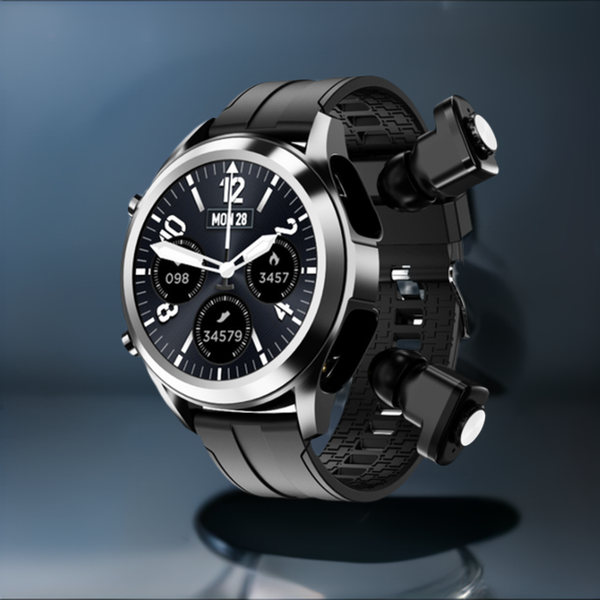 2 In 1 In-Ear Wireless Stereo Earbuds  Blue-tooth Headset Bracelet Tws Smart Watch - gocyberbiz.com