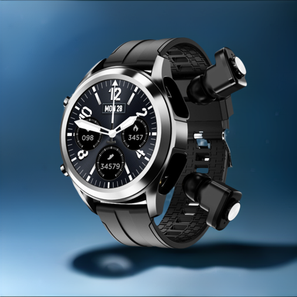 2 In 1 In-Ear Wireless Stereo Earbuds  Blue-tooth Headset Bracelet Tws Smart Watch - gocyberbiz.com