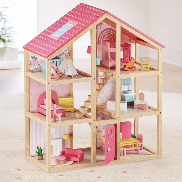 Tiny Land® Sweetwood Love Dollhouse without Dolls - gocyberbiz.com