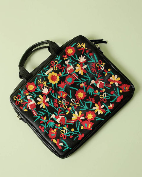Jungle Embroidered Laptop Bag