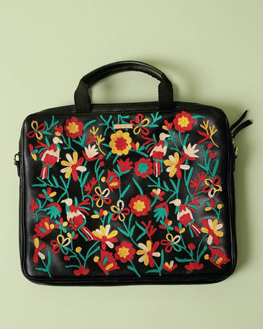 Jungle Embroidered Laptop Bag