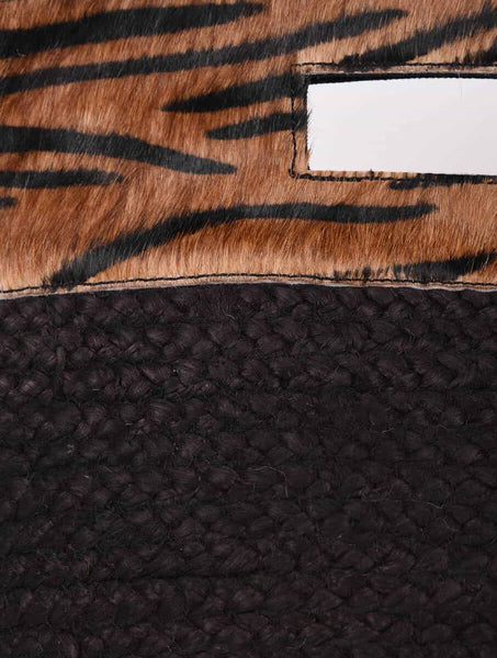 Black Handcrafted Jute Hand Bag