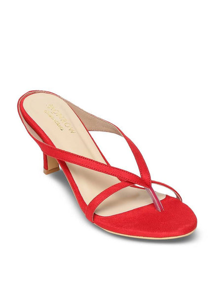 Women's Ivory Red Kitten Heel