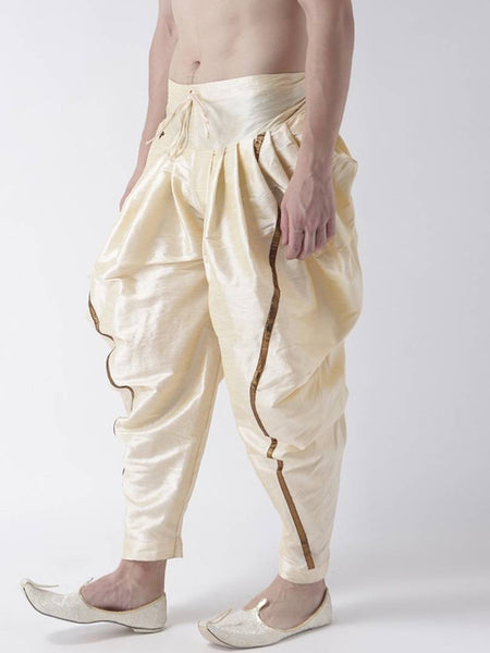 Men Cream-Coloured Solid Dhoti