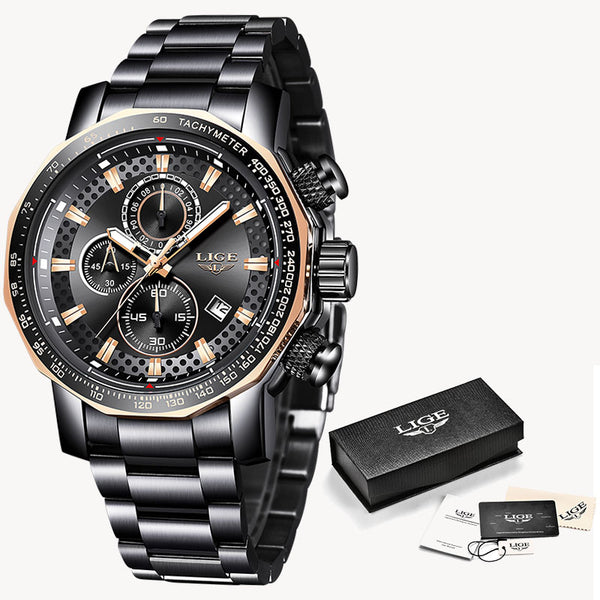 LIGE New Mens Watches Top Brand - gocyberbiz.com