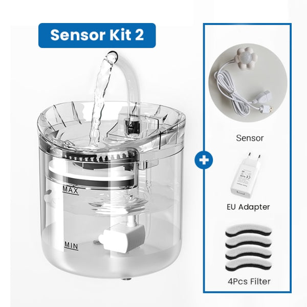 Automatic 2L Cat Water Fountain Filter Sensor - gocyberbiz.com