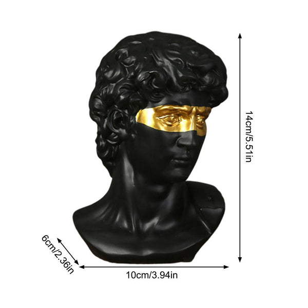 Masked David Head Statue - gocyberbiz.com