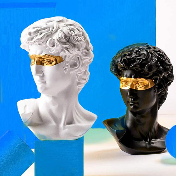 Masked David Head Statue - gocyberbiz.com