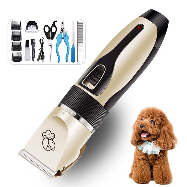 Rechargeable Professional Hair Clipper (Pet/Cat/Dog/Rabbit) Hair Trimmer Dog Hair Clipper Grooming Shaver Set Pets Haircut Tool - gocyberbiz.com