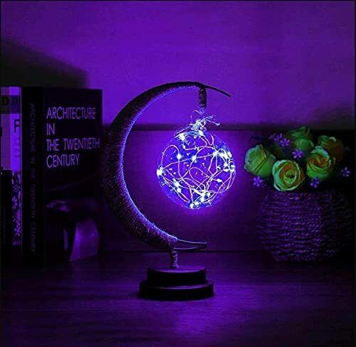 Enchanted Lunar Lamp Hanging  Moon LED  Ball Night Light - gocyberbiz.com