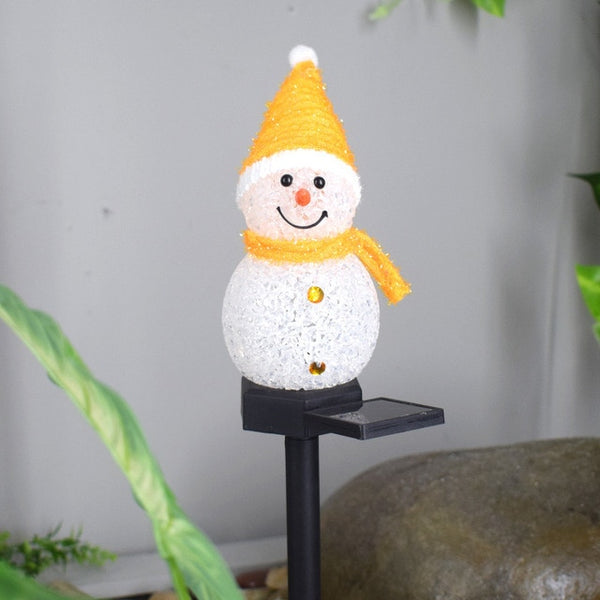 Solar Christmas Lights Snowman LED Lamp Solar Lighting for Garden Christmas Decor - gocyberbiz.com