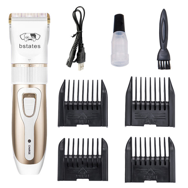 Rechargeable Professional Hair Clipper (Pet/Cat/Dog/Rabbit) Hair Trimmer Dog Hair Clipper Grooming Shaver Set Pets Haircut Tool - gocyberbiz.com