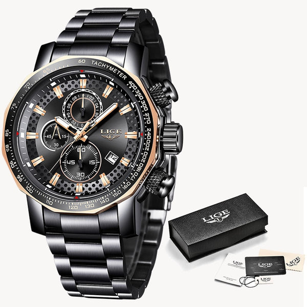 LIGE New Mens Watches Top Brand - gocyberbiz.com