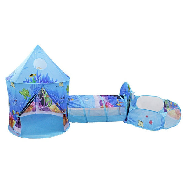 Kids Tent House Play Tunnel Crawling Playhouse - gocyberbiz.com