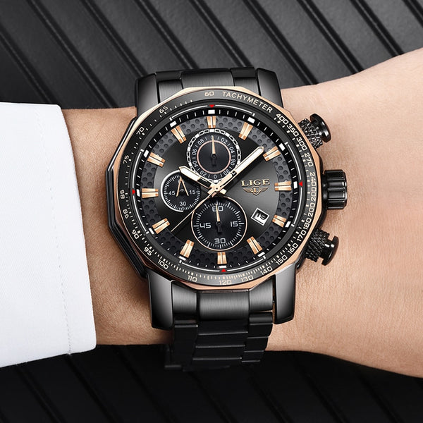 LIGE New Mens Watches Top Brand - gocyberbiz.com