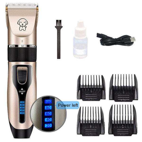 Rechargeable Professional Hair Clipper (Pet/Cat/Dog/Rabbit) Hair Trimmer Dog Hair Clipper Grooming Shaver Set Pets Haircut Tool - gocyberbiz.com