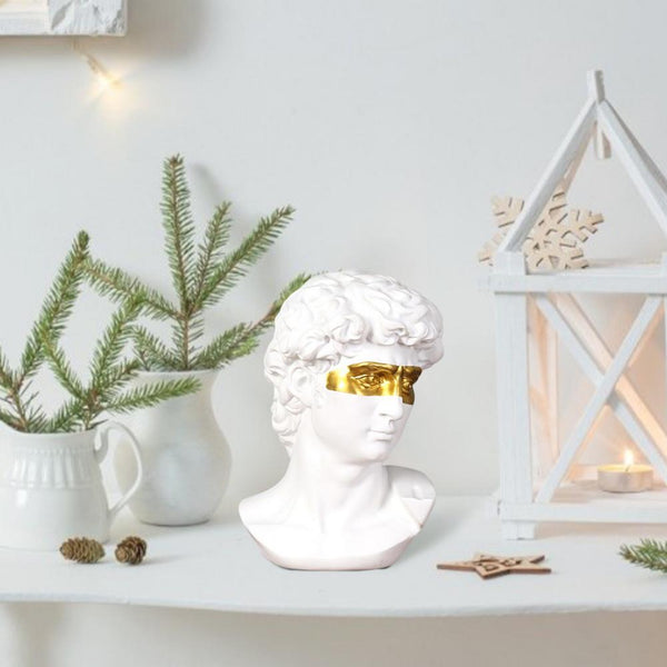 Masked David Head Statue - gocyberbiz.com