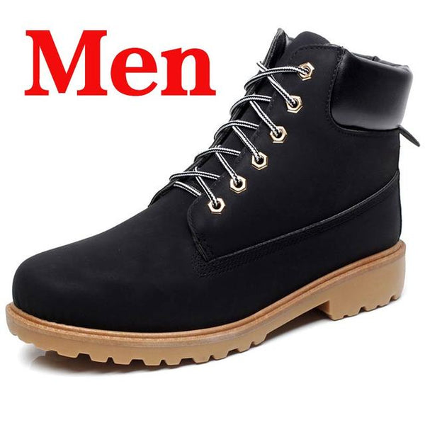 Winter Men Boots PU Outdoor Snow Ankle Boots Male Lace Up Anti-slip Booties British Sneakers Plus Size 46 Zapatos De Hombre - gocyberbiz.com