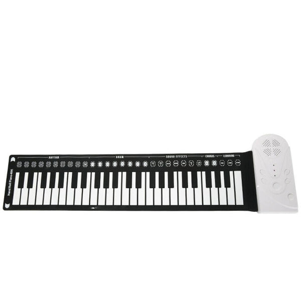 Portable 49-Key Flexible Silicone Roll Up Piano Folding Electronic Keyboard Flexible Silicone Electronic Roll Up Piano - gocyberbiz.com