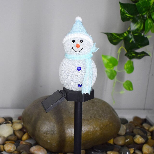Solar Christmas Lights Snowman LED Lamp Solar Lighting for Garden Christmas Decor - gocyberbiz.com