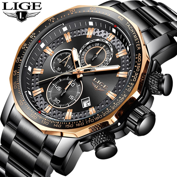 LIGE New Mens Watches Top Brand - gocyberbiz.com
