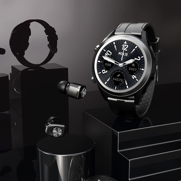 2 In 1 In-Ear Wireless Stereo Earbuds  Blue-tooth Headset Bracelet Tws Smart Watch - gocyberbiz.com