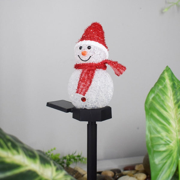 Solar Christmas Lights Snowman LED Lamp Solar Lighting for Garden Christmas Decor - gocyberbiz.com