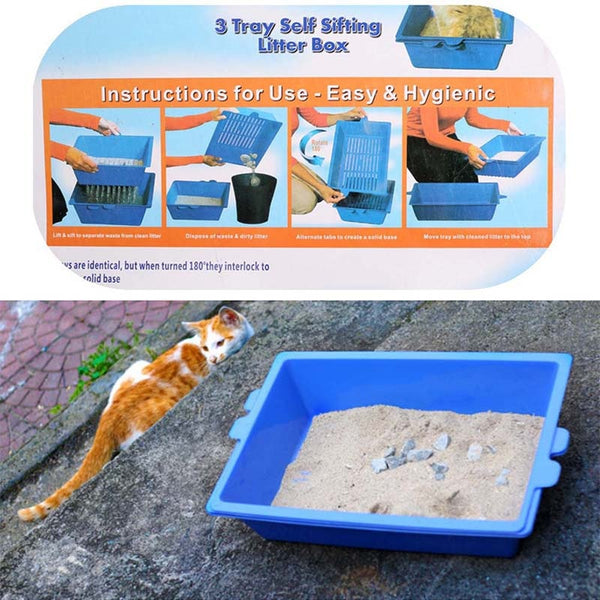 3PCS/Set Plastic Toilet Training Bedpan Litter Box - gocyberbiz.com