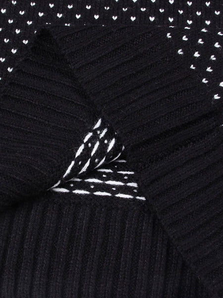 Pullover ghost skull retro sweater for women loose autumn and winter long-sleeved sweater